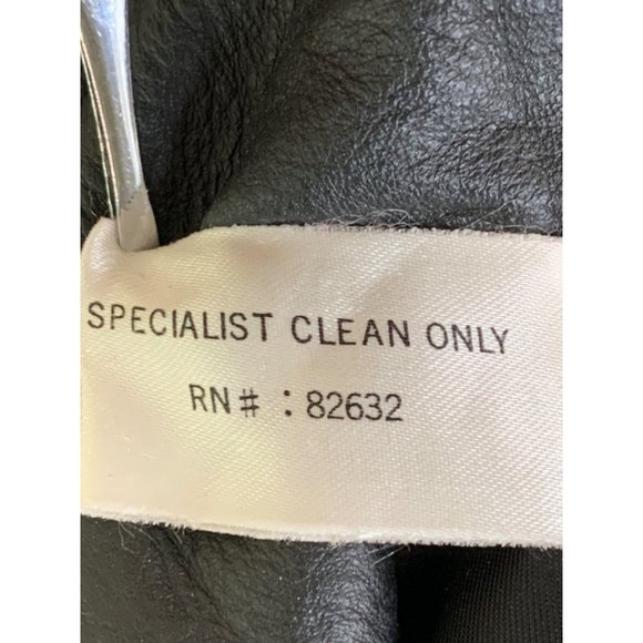 80s VTG Suzies Black Moto Leather Jacket Large Dolman Snap Crop Insulated 6729 - Picture 16 of 16